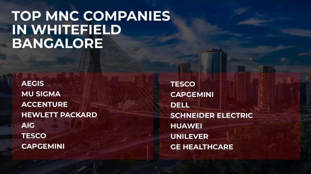 Whitefield MNC Companies